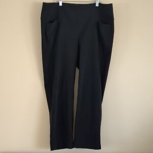2X J. Jill Wearever Collection Solid Basic Black Pull-On Pants Minimalist Travel